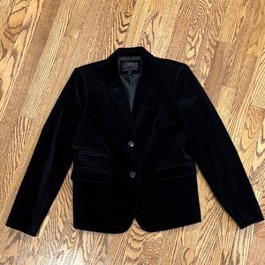 J. Crew Women's Elegant Black Velvet Blazer